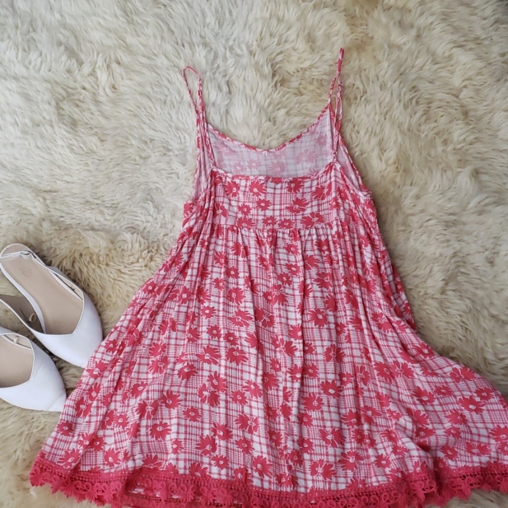 Flower/Checker Dress - Picture 3 of 3